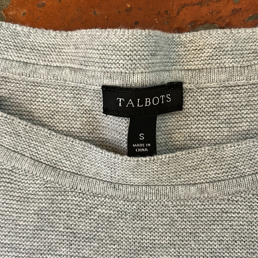 Talbots Stripe Button 3/4 Sleeve Sweater Szs - image 4